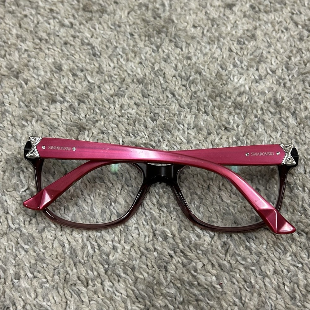Swarovski Eyeglasses, Frames Only, SK5115-3 069 Wine Red, 53-16-135, Plastic
